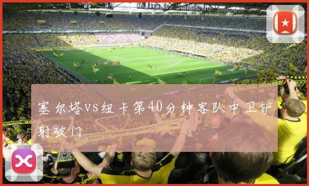 塞尔塔vs纽卡第40分钟客队中卫铲射破门